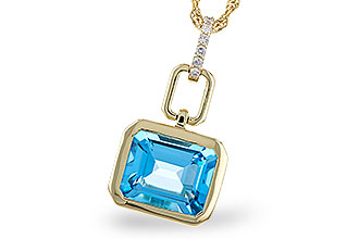 H311-13087: NECKLACE 3.26 BLUE TOPAZ 3.30 TGW (10x8MM BT)