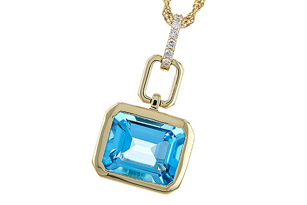 H311-13087: NECKLACE 3.26 BLUE TOPAZ 3.30 TGW (10x8MM BT)