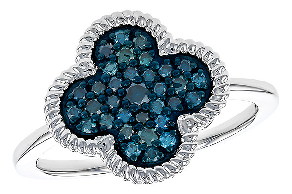 H311-13987: LDS DIA RG .33 TW BLUE DIAMONDS