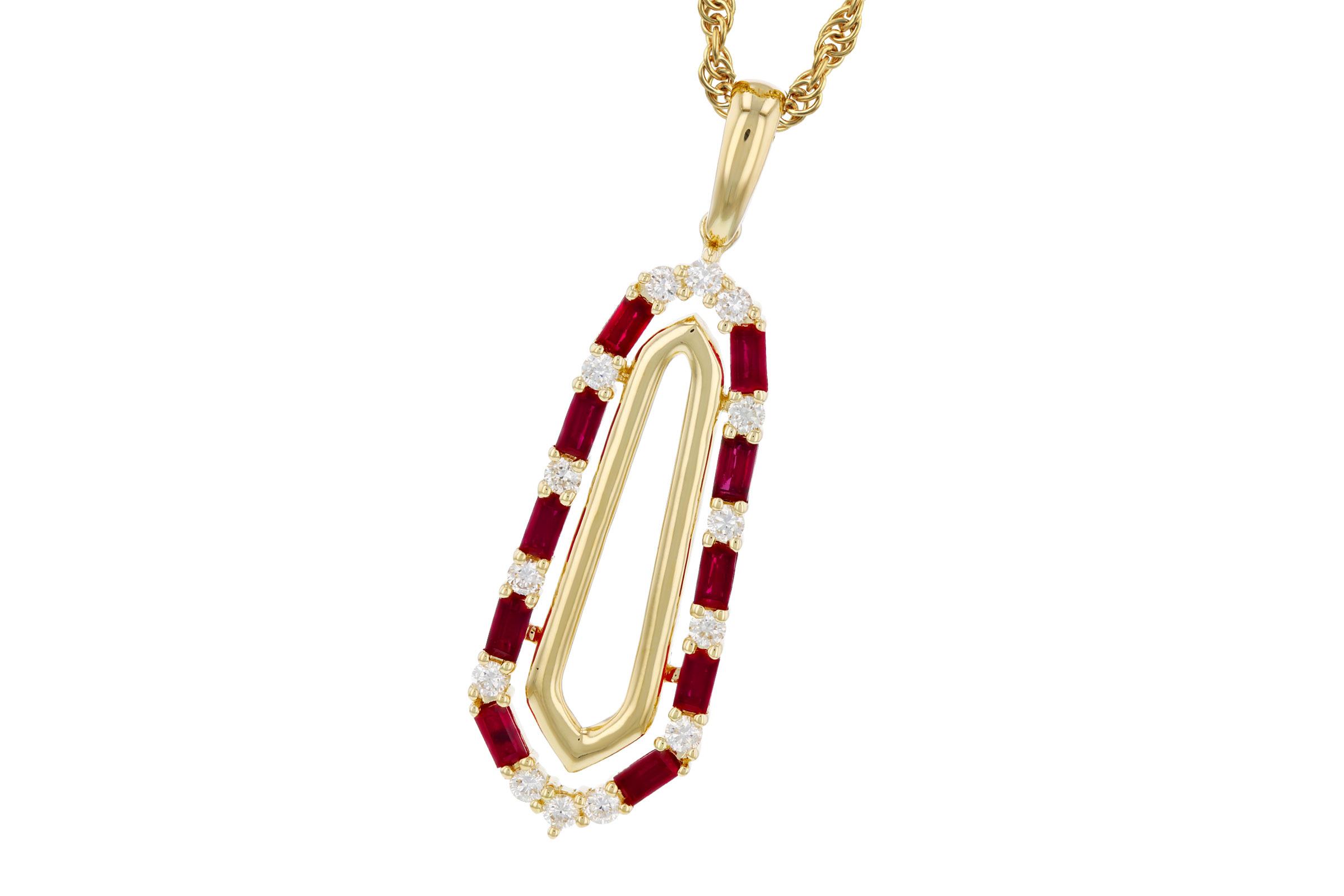 H312-03042: NECKLACE .72 TW RUBY .92 TGW