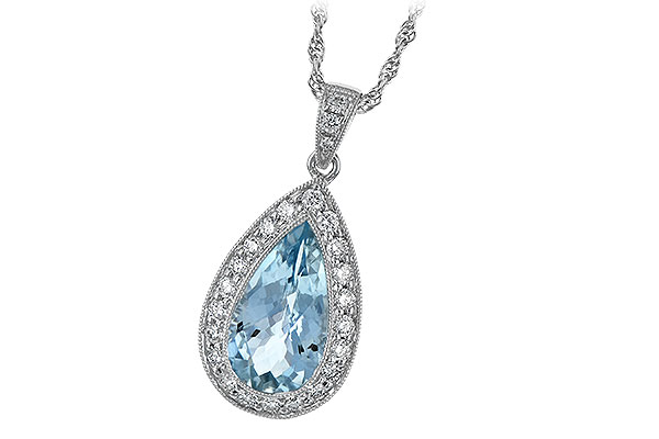 K042-08532: NECKLACE 2.20 AQUA 2.55 TGW