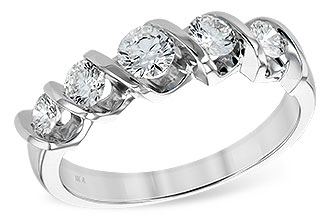 K129-33914: LDS DIA WED RING .75 TW