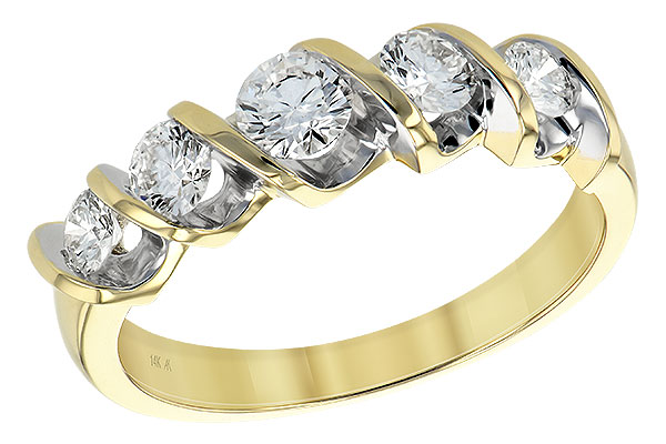 K129-33914: LDS DIA WED RING .75 TW