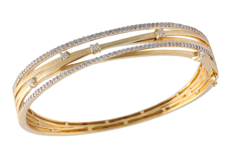 K222-00314: BANGLE BRACELET .91 TW