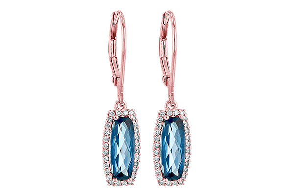 K226-60305: EARR 2.10 LONDON BLUE TOPAZ 2.28 TGW