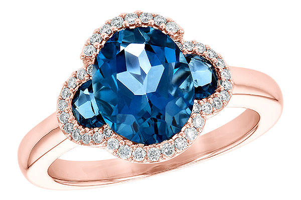 K226-60332: LDS RG 3.04 TW LONDON BLUE TOPAZ 3.20 TGW