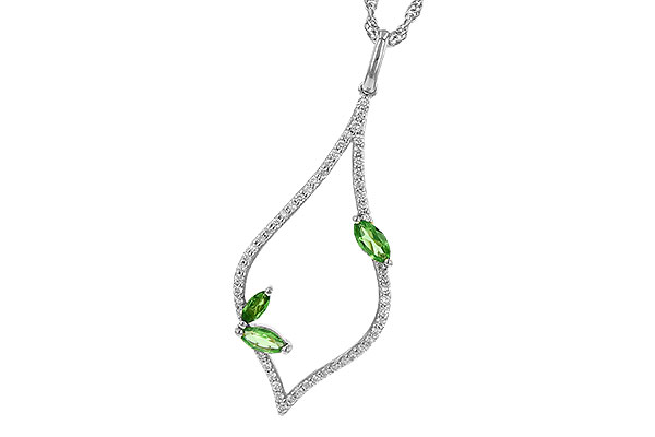 K226-61260: NECK .35 GREEN GARNET .55 TGW