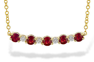 K226-63005: NECK .58 TW RUBY .70 TGW