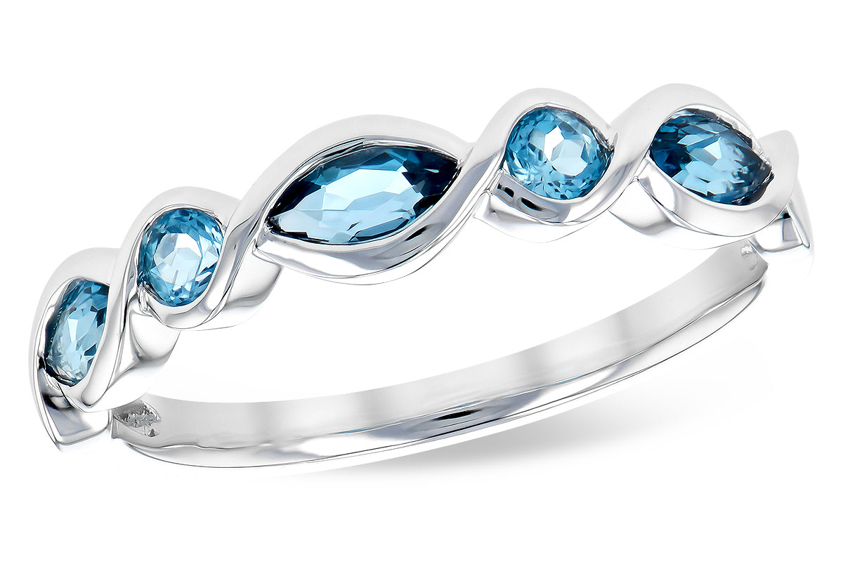 K309-30323: LDS RG .60 TW BLUE TOPAZ