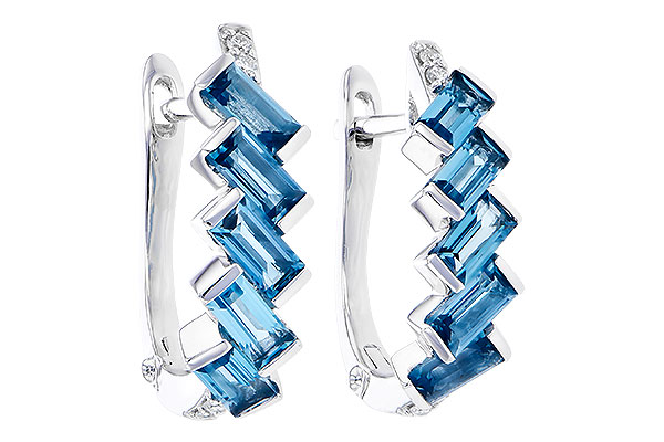 K309-34878: EARR 1.45 LONDON BLUE TOPAZ 1.50 TGW