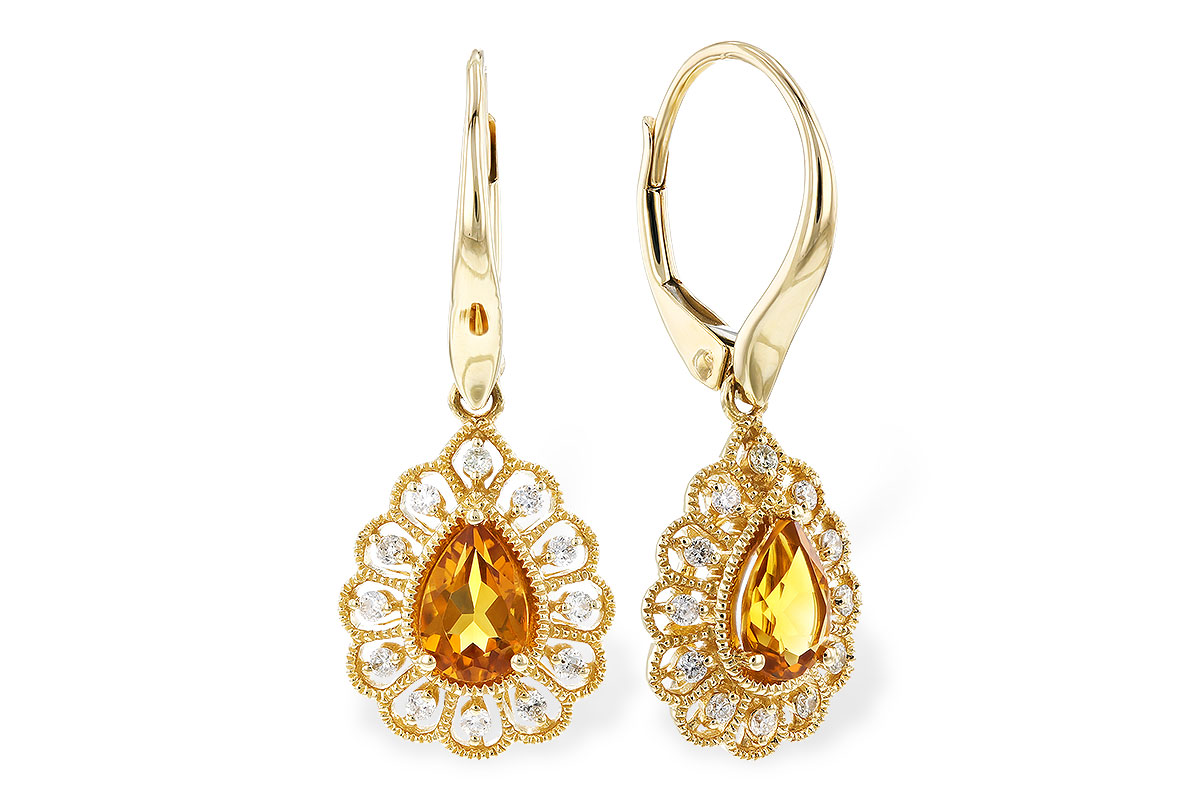 K310-21260: EARR .74 TW CITRINE .90 TGW