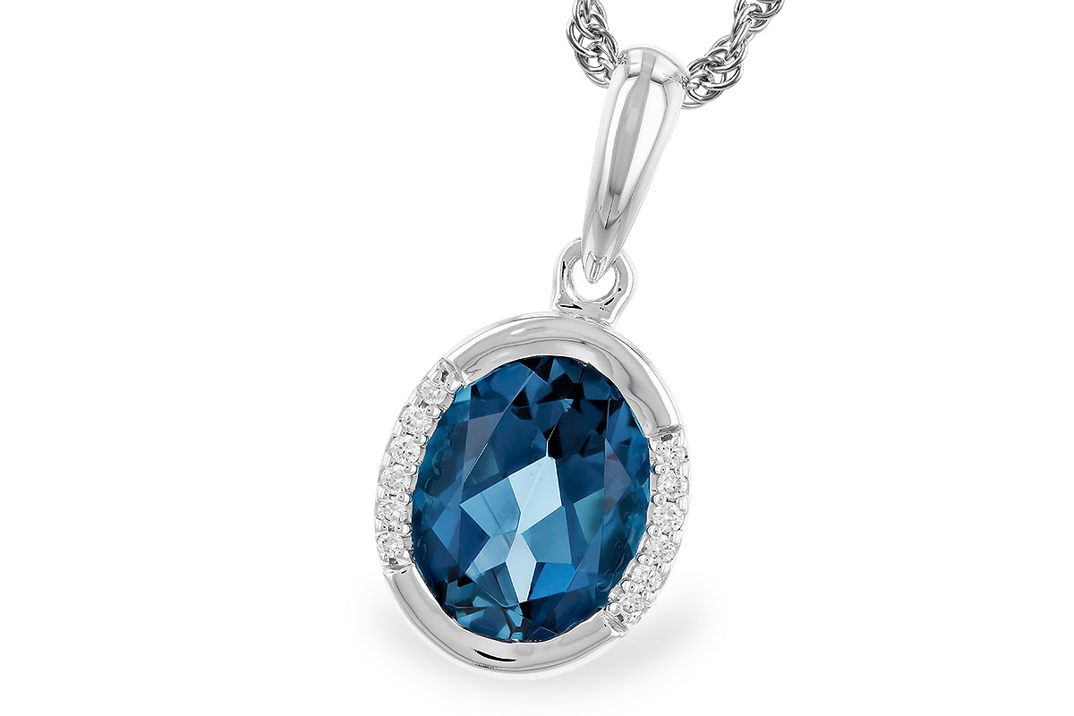 K310-22160: NECK 1.90 TW LONDON BLUE TOPAZ 1.93 TGW (9x7 LBT)