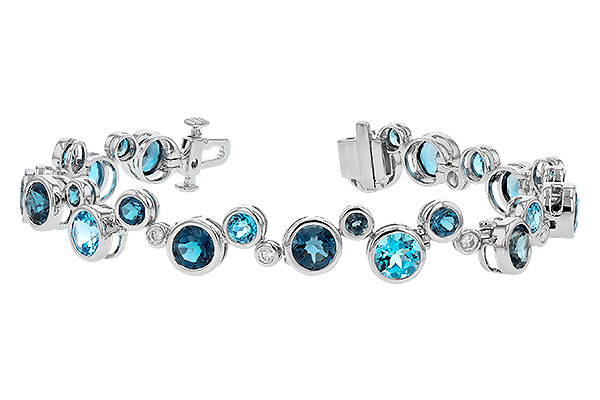 K310-23014: BRACELET 15.65 TW BLUE TOPAZ 15.95 TGW