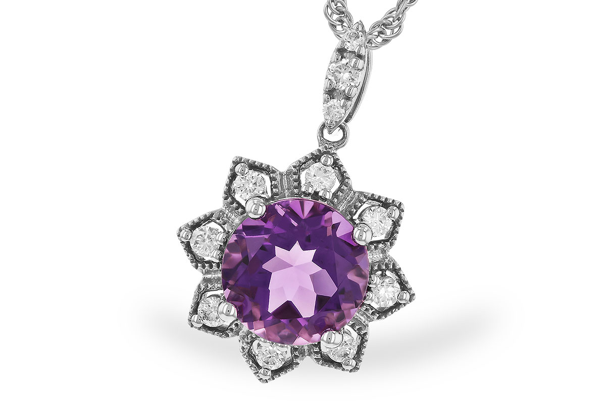 K310-23087: NECK 1.70 AMETHYST 1.87 TGW (8MM RD)