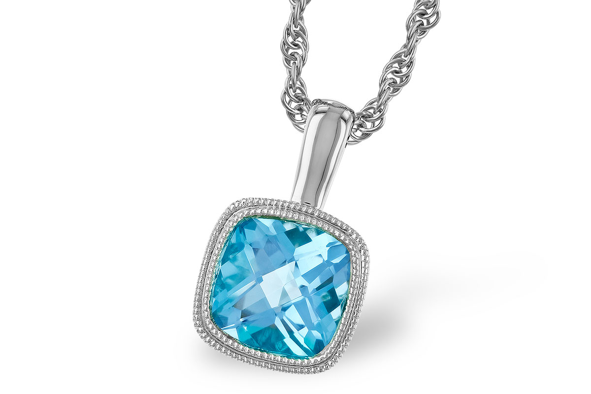 K310-23996: NECKLACE 1.10 CT BLUE TOPAZ