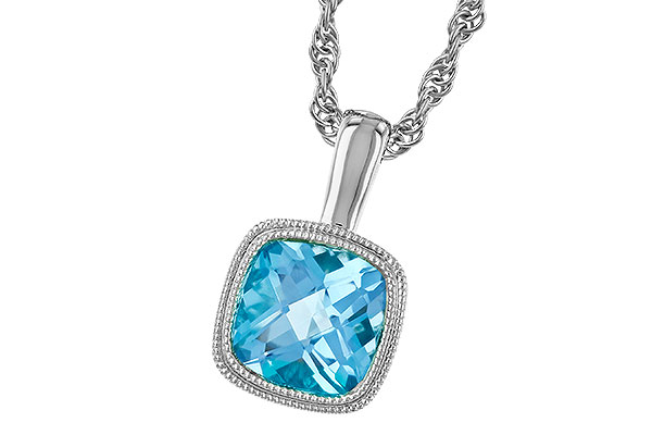 K310-23996: NECKLACE 1.10 CT BLUE TOPAZ