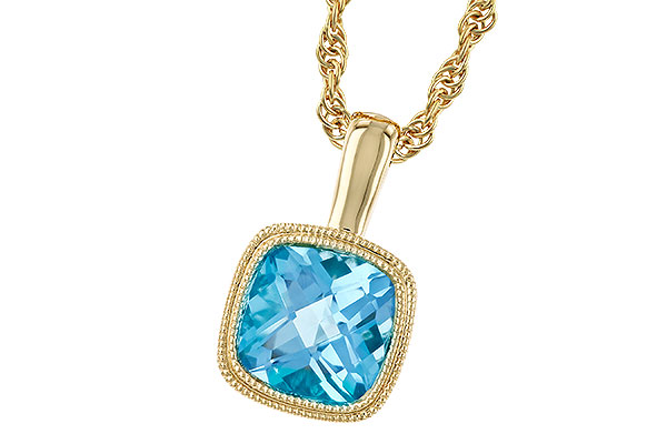 K310-23996: NECKLACE 1.10 CT BLUE TOPAZ