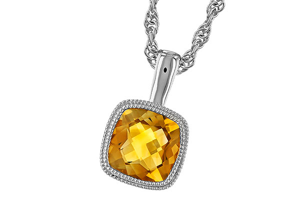 K310-24823: NECKLACE .75 CT CITRINE