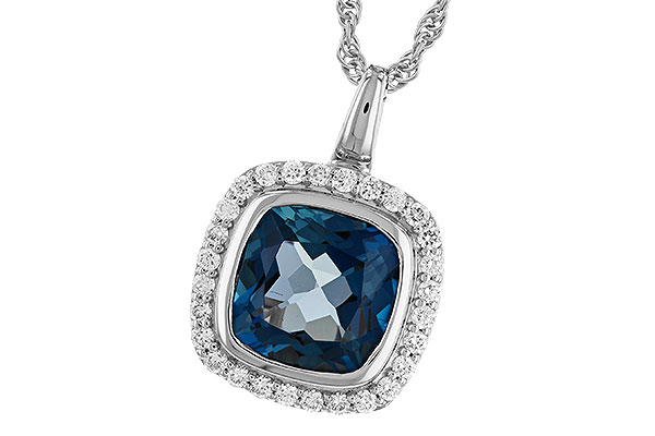 K310-24851: NECK 3.85 LONDON BLUE TOPAZ 4.15 TGW (9MM LBT)