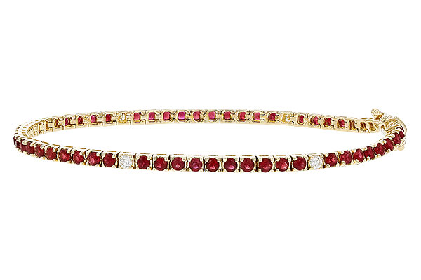 K311-10360: BRACELET 3.04 RUBY 3.29 TGW (7")