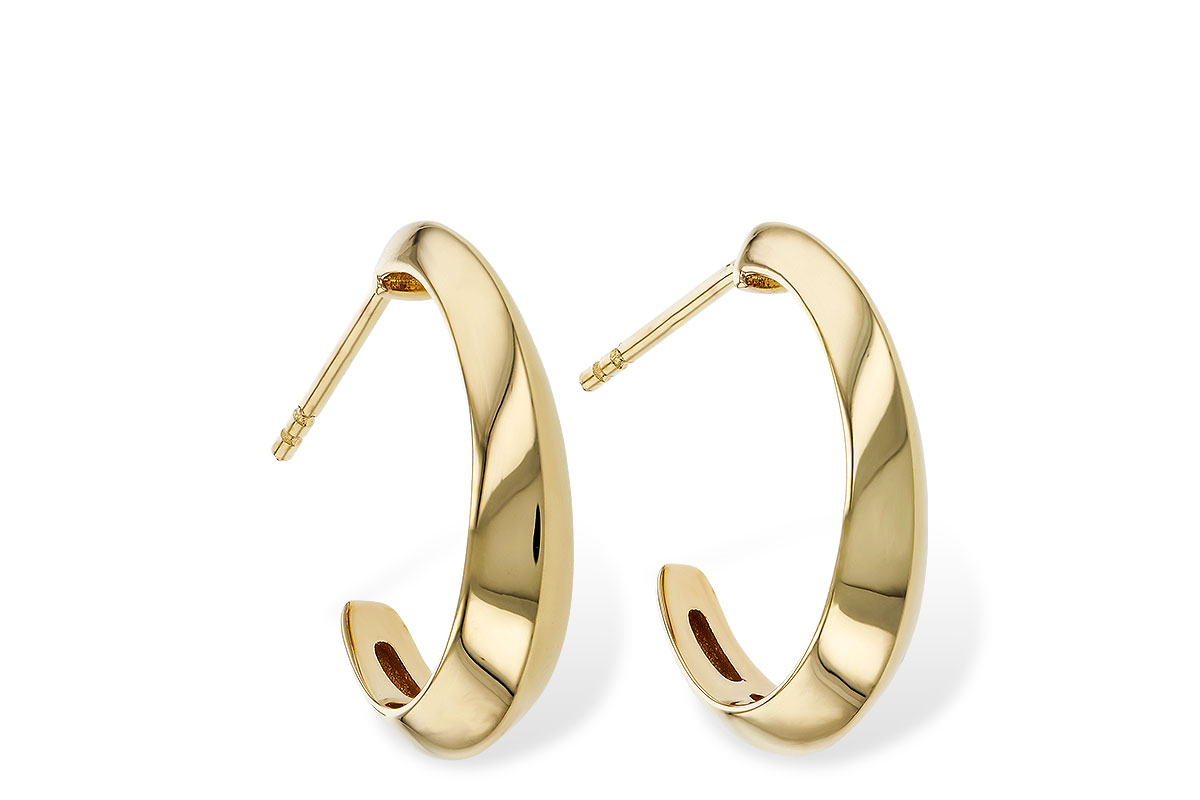 K311-11223: GOLD EARRINGS (19MM)