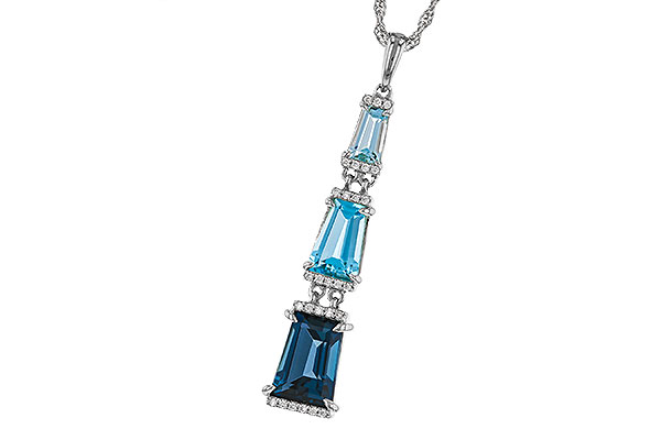 K311-13032: NECKLACE 2.60 TW BLUE TOPAZ 2.65 TGW