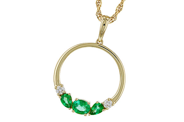 K311-13078: NECKLACE .52 EMERALD .62 TGW