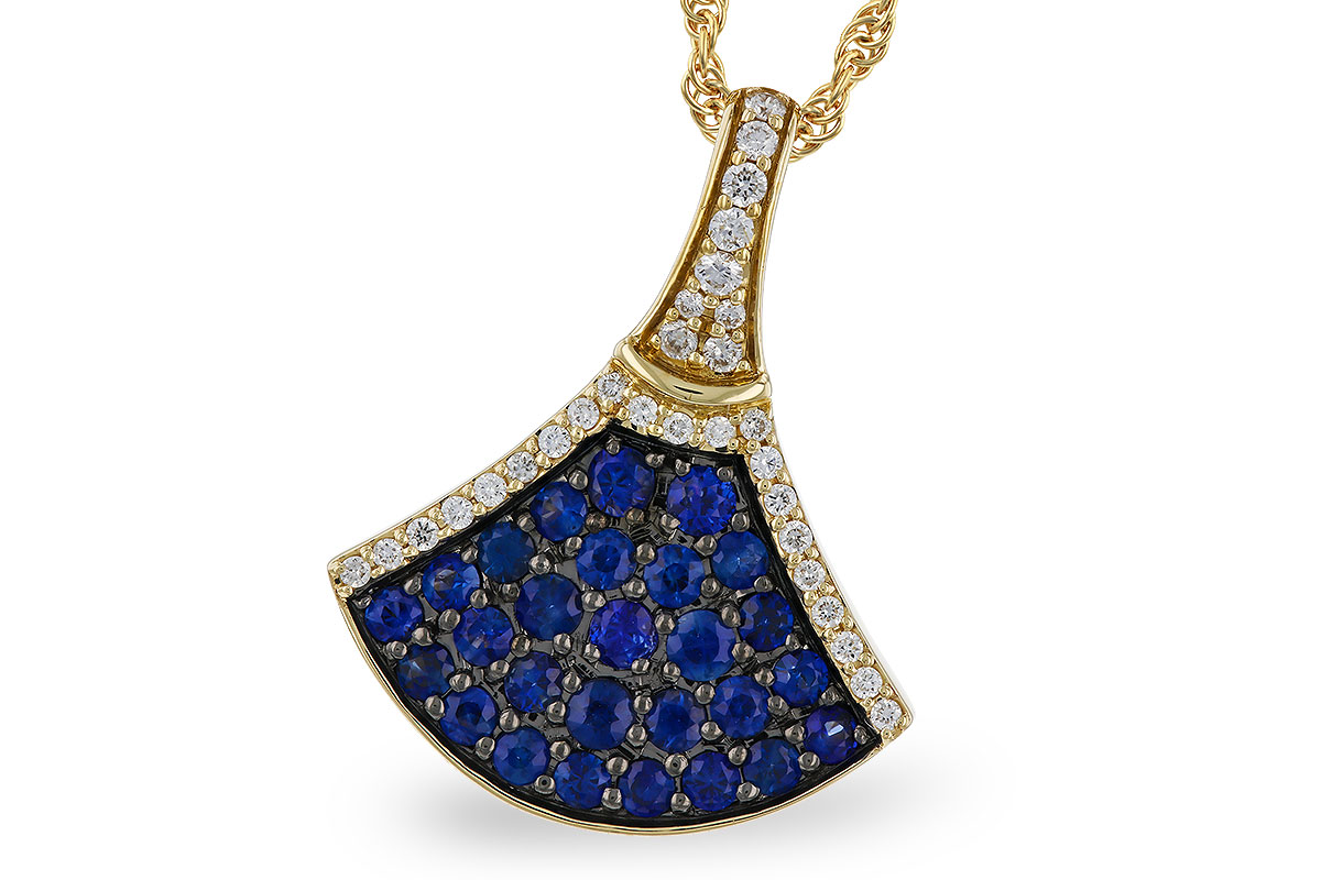 K311-13087: NECKLACE .71 TW SAPPHIRE .85 TGW