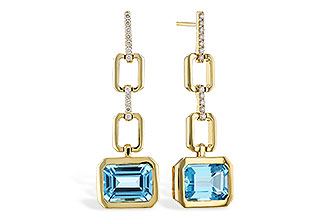 K311-13923: EARRINGS 3.20 BLUE TOPAZ 3.32 TGW (8x6MM BT)
