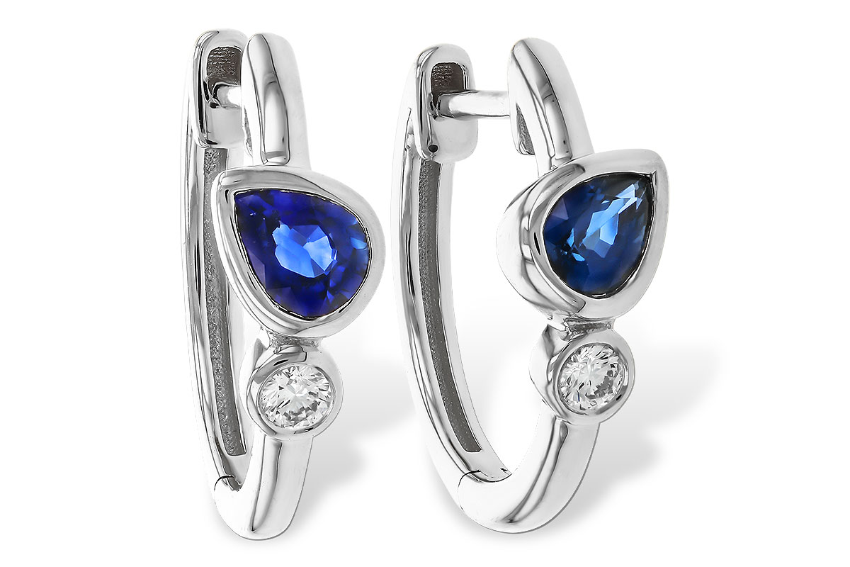 K311-13996: EARRINGS .51 SAPPHIRE .57 TGW