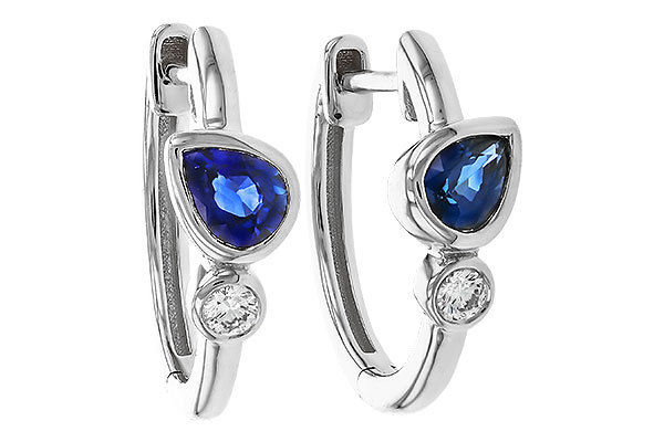 K311-13996: EARRINGS .51 SAPPHIRE .57 TGW