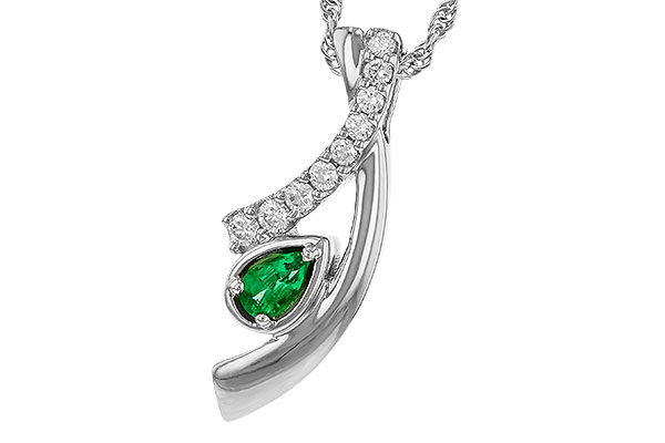 K311-14832: NECKLACE .17 EMERALD .34 TGW (5x3 EMER)