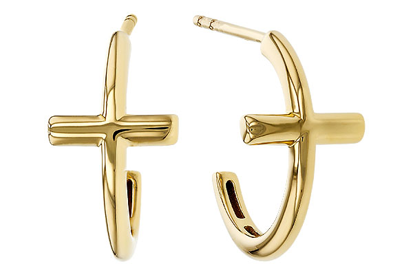 K311-16651: GOLD EARRINGS (14MM)