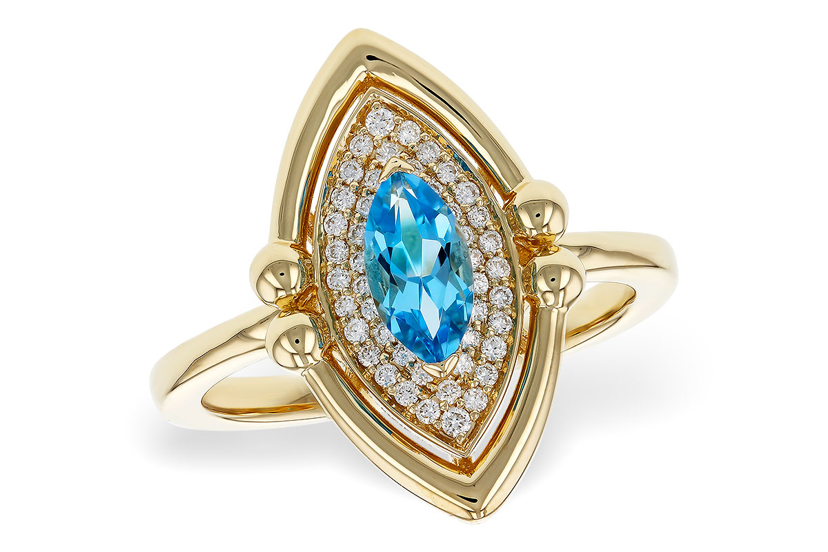 K311-17569: LDS RG .54 BLUE TOPAZ .70 TGW (8x4MM BT)