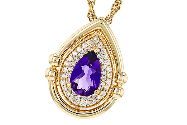 K312-00323: NECKLACE .70 AMETHYST .86 TGW (8x5MM AMY)