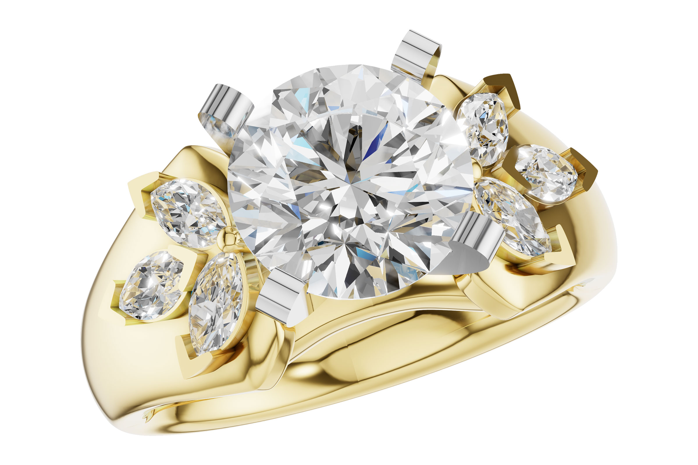 K312-01205: LDS SEMI DIA RG .38 TW MARQUISE DIAS