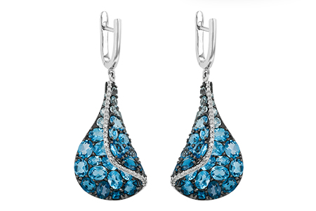 L223-86660: EARR 6.86 BLUE TOPAZ 7.05 TGW