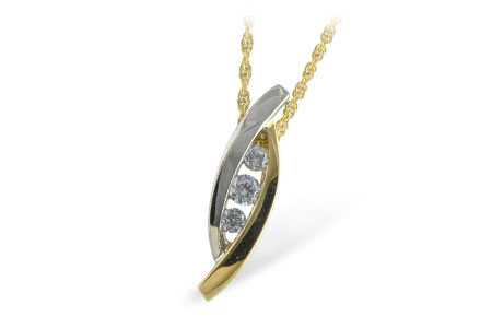 L223-90323: NECKLACE .13 BR .26 TW