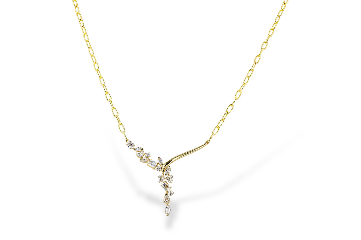 L310-24860: NECKLACE 1.22 TW FANCY CUT DIAMONDS (18")