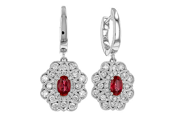 L310-25760: EARR .56 TW RUBY 1.30 TGW (5x3MM RUBY)