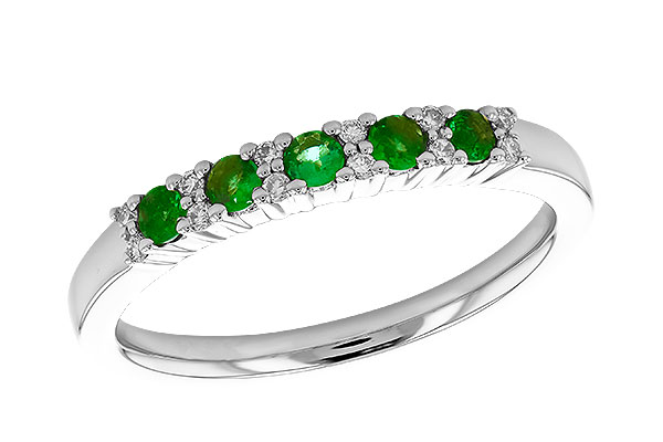 L310-25796: LDS WED RG .20 EMERALD .27 TGW