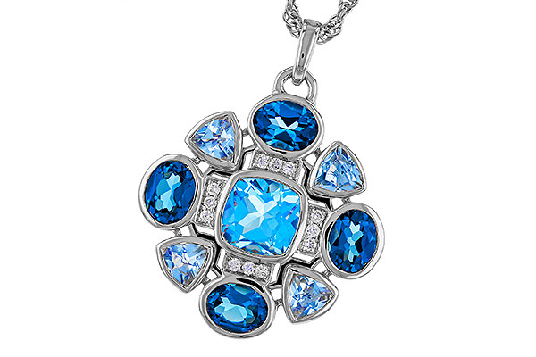 L311-12096: NECKLACE 3.19 TW BLUE TOPAZ 3.25 TGW