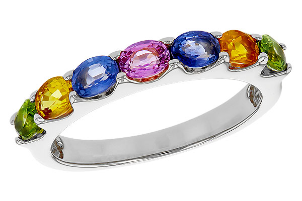 L311-12123: LDS WED RG 1.54 TW MULTI-COLOR SAPPHIRE