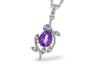 L311-12141: NECKLACE .88 AMETHYST .93 TGW (8x6MM AMY)