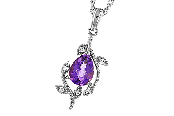 L311-12141: NECKLACE .88 AMETHYST .93 TGW (8x6MM AMY)