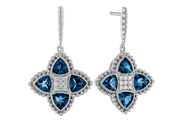 L311-13923: EARRINGS 1.73 LONDON BLUE TOPAZ 1.82 TGW