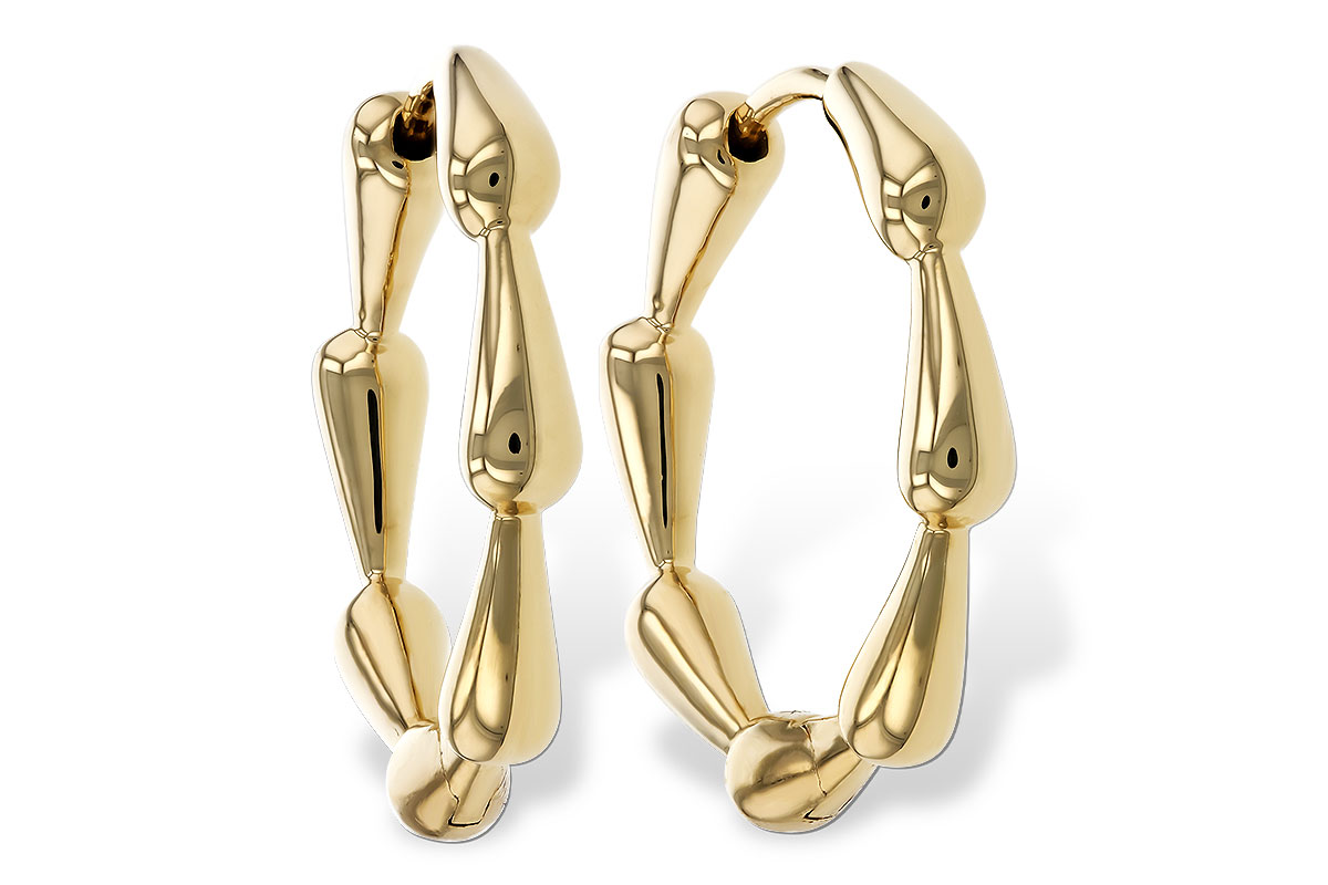L311-14869: GOLD EARRINGS (21MM)