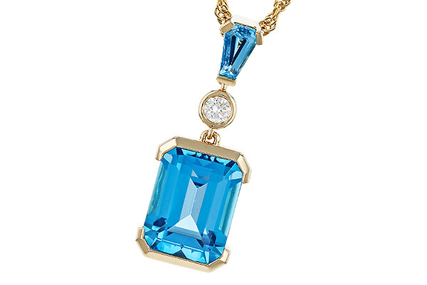 L311-16678: NECKLACE 3.05 BLUE TOPAZ TW 3.10 TGW