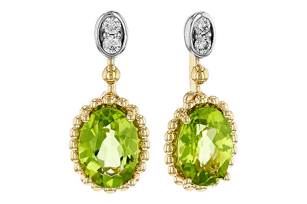 L311-16705: EARR 1.36 TW PERIDOT 1.42 TGW (7x5MM OV)