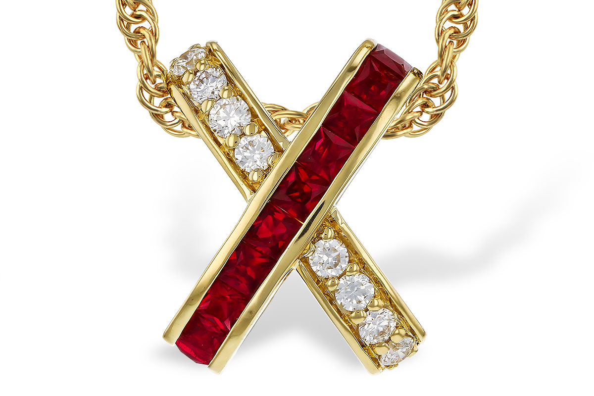 L311-17569: NECKLACE .53 TW RUBY .70 TGW
